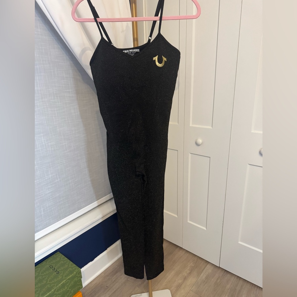True Religion Strapless Black Jumpsuit